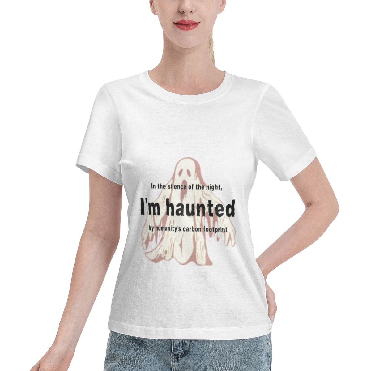 Sustainable Living Lifestyle - T-shirt da donna dal design divertente,